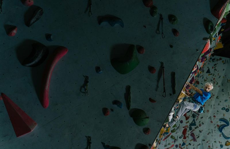 Person holding a challenging balance pose with confidence.